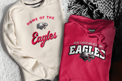Hope Christian Academy Eagles Sweatshirts (Option 3) Banner