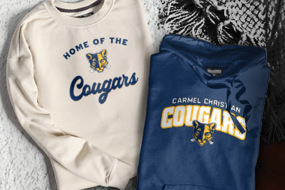 Carmel Christian  Cougars Sweatshirts (Option 3) Banner