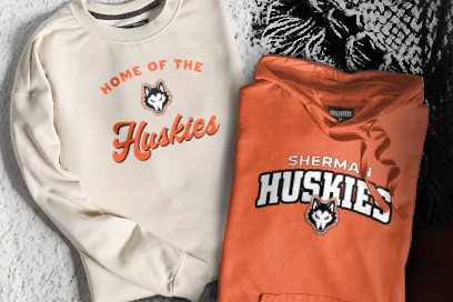 Sherman  Huskies Sweatshirts (Option 3) Banner