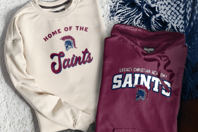 Legacy Christian Academy Saints Sweatshirts (Option 3) Banner