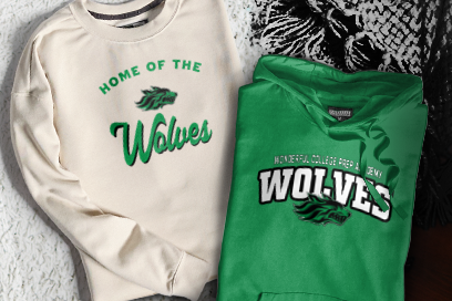 Wonderful College Prep Academy Wolves Sweatshirts (Option 3) Banner