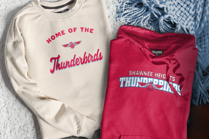 Shawnee Heights Thunderbirds Sweatshirts (Option 3) Banner