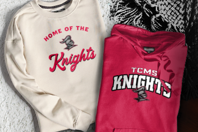 TCMS Knights Sweatshirts (Option 3) Banner