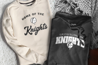 Aquin Catholic Educational System Knights Sweatshirts (Option 3) Banner