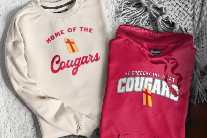 St Gregory The Great  Cougars Sweatshirts (Option 3) Banner