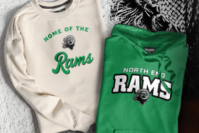 North End  Rams Sweatshirts (Option 3) Banner