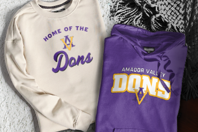 Amador Valley High School Athletic Boosters Spirit Store Sweatshirts (Option 3) Banner