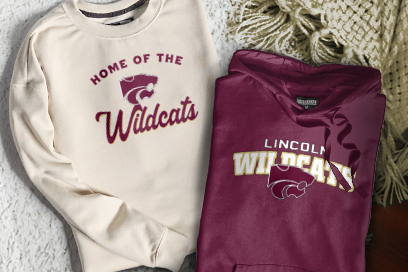 Lincoln  Wildcats Sweatshirts (Option 3) Banner