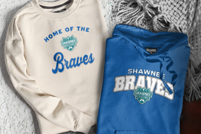 Shawnee  Braves Sweatshirts (Option 3) Banner