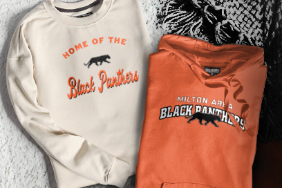 Milton Area  Black Panthers Sweatshirts (Option 3) Banner