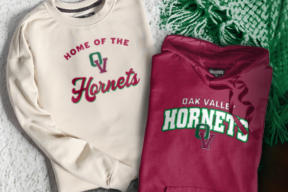 Oak Valley  Hornets Sweatshirts (Option 3) Banner