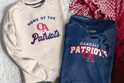 Oakdale  Patriots Sweatshirts (Option 3) Banner