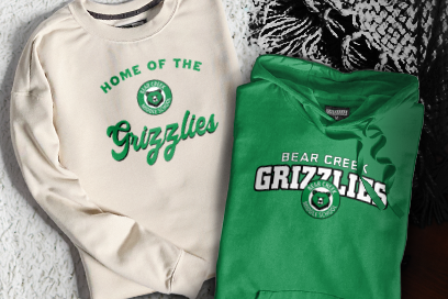 Bear Creek  Grizzlies Sweatshirts (Option 3) Banner
