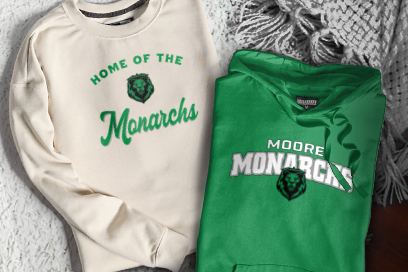 Moore  Monarchs Sweatshirts (Option 3) Banner
