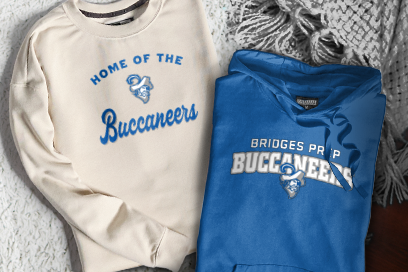 Bridges Prep Buccaneers Sweatshirts (Option 3) Banner