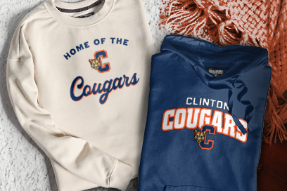 Clinton Cougars Sweatshirts (Option 3) Banner