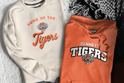 Bennett High  Tigers Sweatshirts (Option 3) Banner