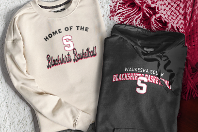 Waukesha South Blackshirts Basketball Sweatshirts (Option 3) Banner
