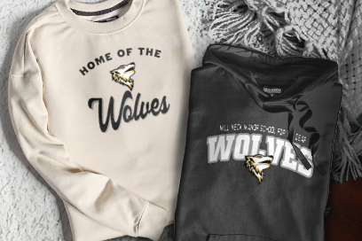 Mill Neck Manor WOLVES Sweatshirts (Option 3) Banner
