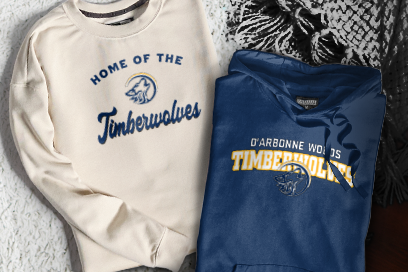 D'arbonne Woods Timberwolves Sweatshirts (Option 3) Banner