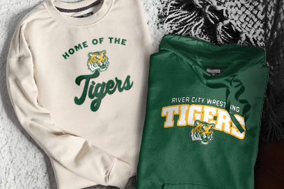 River City Wrestling Tigers Sweatshirts (Option 3) Banner