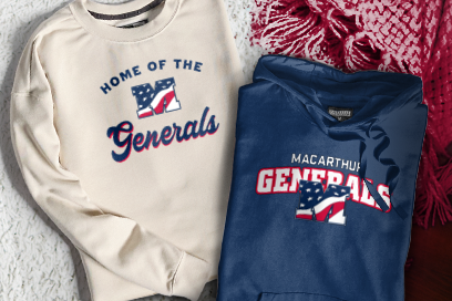 MacArthur Generals Sweatshirts (Option 3) Banner
