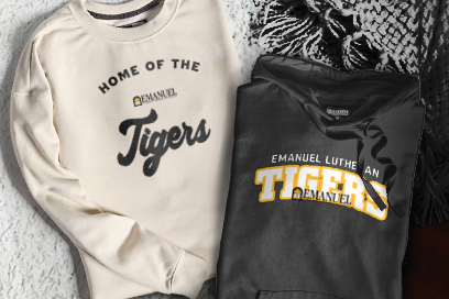 Emanuel Lutheran  Tigers Sweatshirts (Option 3) Banner