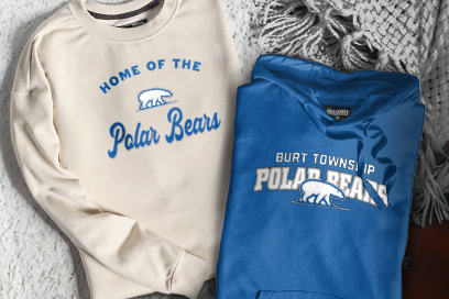 BURT TOWNSHIP SCHOOL POLAR BEARS Sweatshirts (Option 3) Banner
