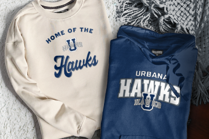 URBANA HIGH SCHOOL HAWKS Sweatshirts (Option 3) Banner