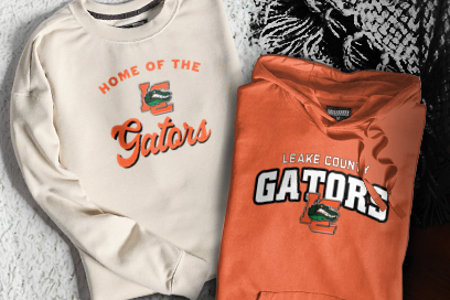 LEAKE COUNTY HIGH SCHOOL GATORS Sweatshirts (Option 3) Banner