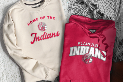 PLAINVIEW HIGH SCHOOL INDIANS Sweatshirts (Option 3) Banner