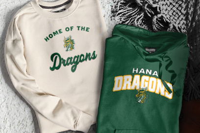 HANA HIGH AND ELEMENTARY SCHOOL DRAGONS Sweatshirts (Option 3) Banner