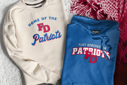 FORT DORCHESTER HIGH SCHOOL PATRIOTS Sweatshirts (Option 3) Banner