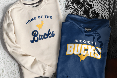 BUCKHORN HIGH SCHOOL BUCKS Sweatshirts (Option 3) Banner