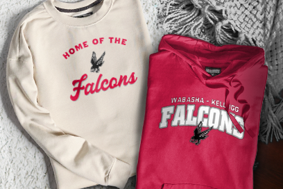 WABASHA-KELLOGG HIGH SCHOOL FALCONS Sweatshirts (Option 3) Banner