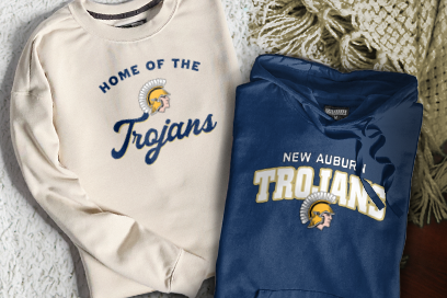 NEW AUBURN HIGH SCHOOL TROJANS Sweatshirts (Option 3) Banner