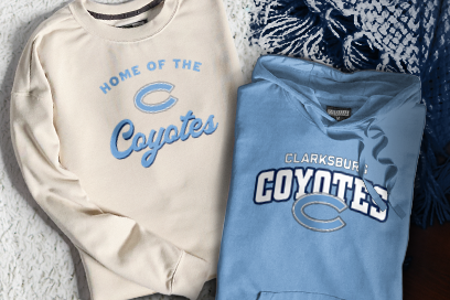 CLARKSBURG HIGH SCHOOL COYOTES Sweatshirts (Option 3) Banner
