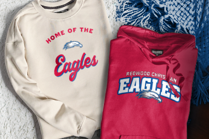 REDWOOD CHRISTIAN HIGH SCHOOL EAGLES Sweatshirts (Option 3) Banner