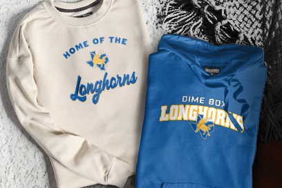 DIME BOX HIGH SCHOOL LONGHORNS Sweatshirts (Option 3) Banner