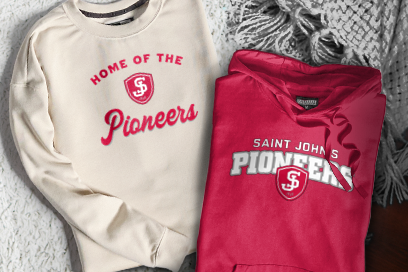 SAINT JOHN'S HIGH SCHOOL PIONEERS Sweatshirts (Option 3) Banner