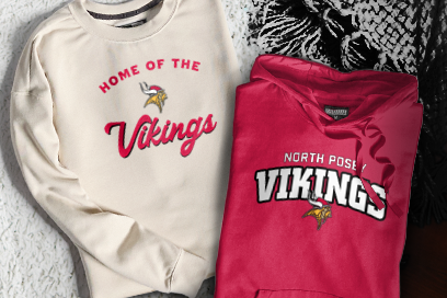 NORTH POSEY HIGH SCHOOL VIKINGS Sweatshirts (Option 3) Banner