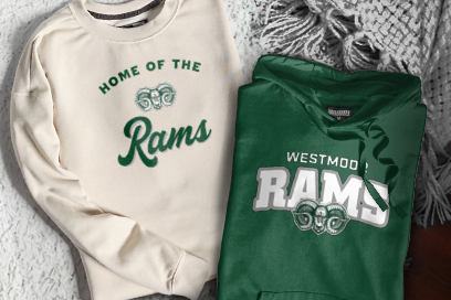 WESTMOOR HIGH SCHOOL RAMS Sweatshirts (Option 3) Banner