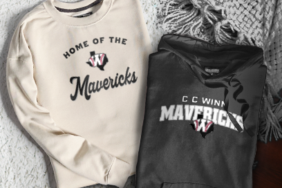 C C WINN HIGH SCHOOL MAVERICKS Sweatshirts (Option 3) Banner