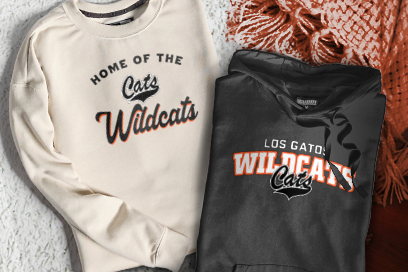 LOS GATOS HIGH SCHOOL WILDCATS Sweatshirts (Option 3) Banner