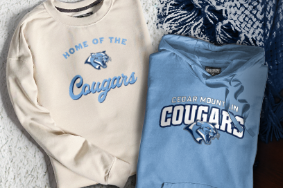 CEDAR MOUNTAIN SCHOOLS COUGARS Sweatshirts (Option 3) Banner