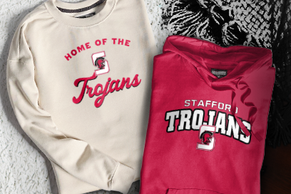 STAFFORD HIGH SCHOOL TROJANS Sweatshirts (Option 3) Banner