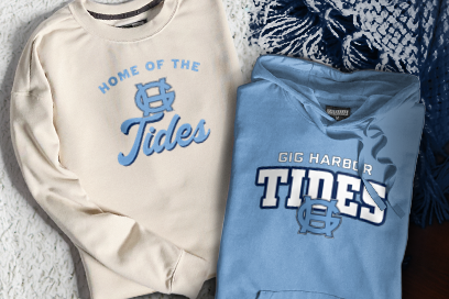 GIG HARBOR HIGH SCHOOL TIDES Sweatshirts (Option 3) Banner