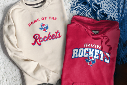 IRVIN HIGH SCHOOL ROCKETS Sweatshirts (Option 3) Banner