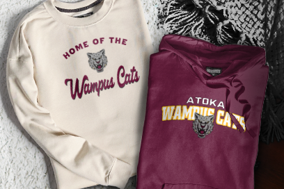 ATOKA HIGH SCHOOL WAMPUS CATS Sweatshirts (Option 3) Banner