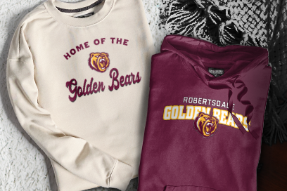 ROBERTSDALE HIGH SCHOOL GOLDEN BEARS Sweatshirts (Option 3) Banner